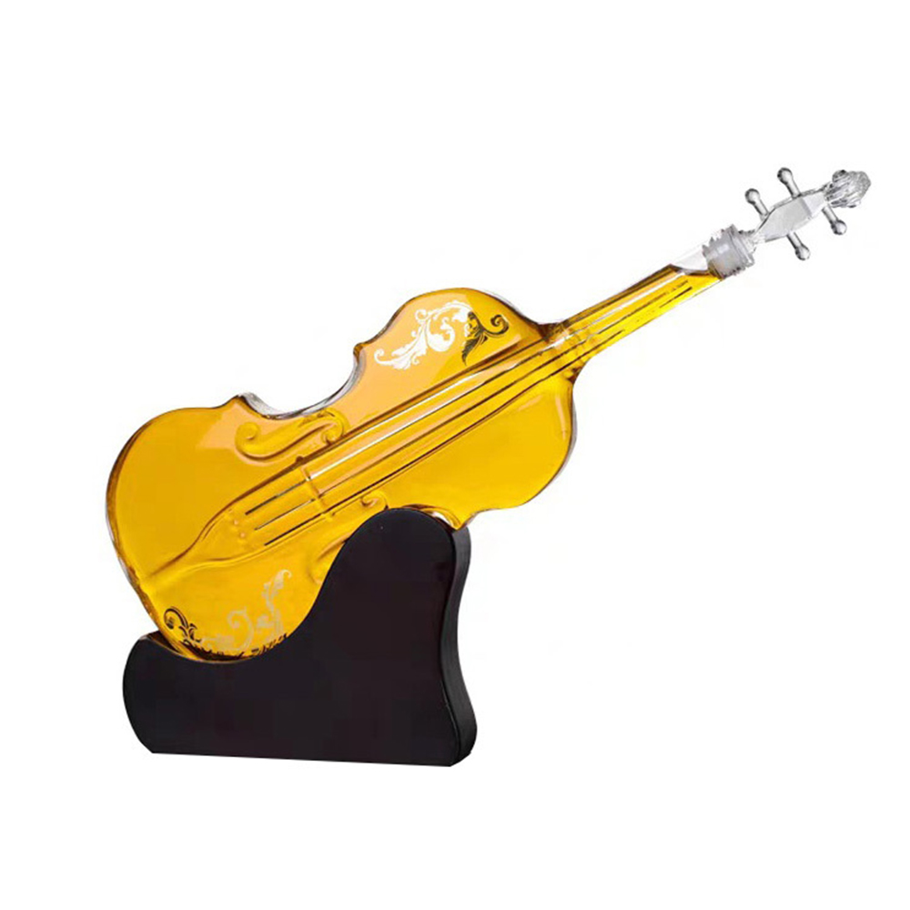 Popular business gift violin shaped whisky wine decanter