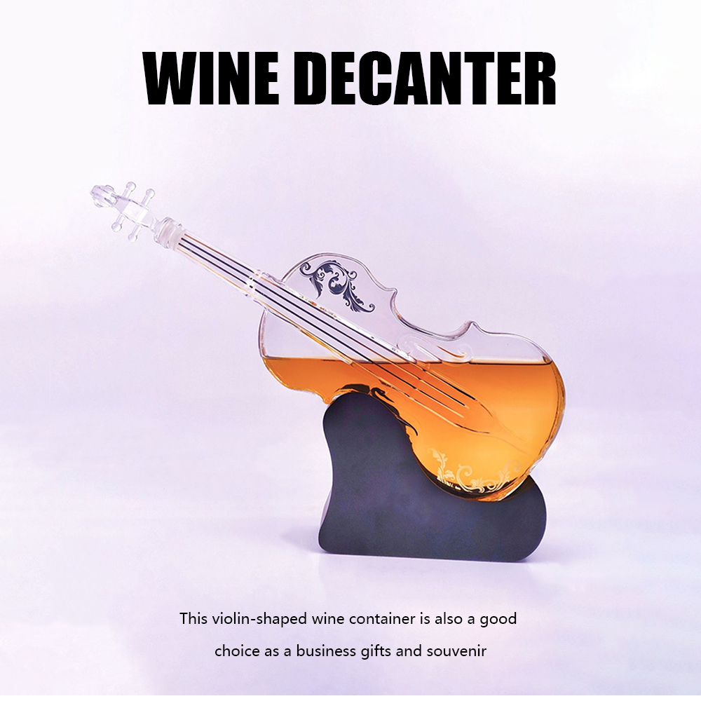 Popular business gift violin shaped whisky wine decanter